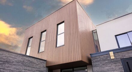 Timber and glass luxury house in Little Aston